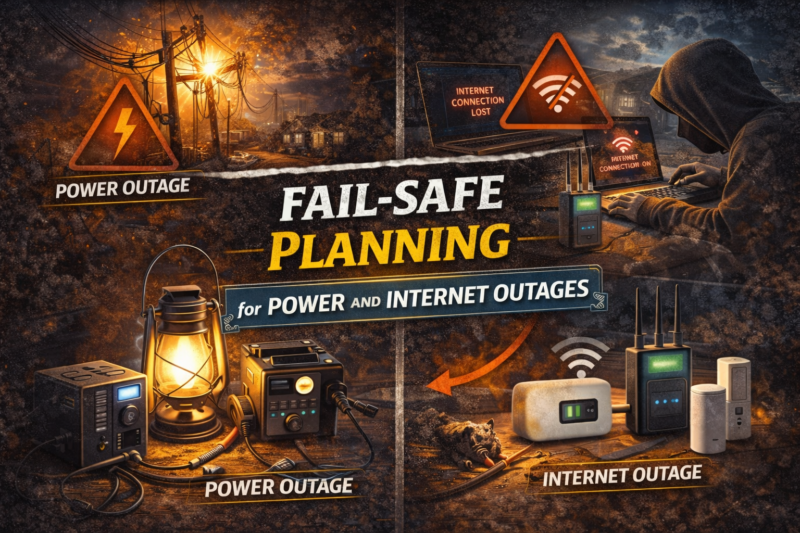 Fail-Safe Planning for Power and Internet Outages