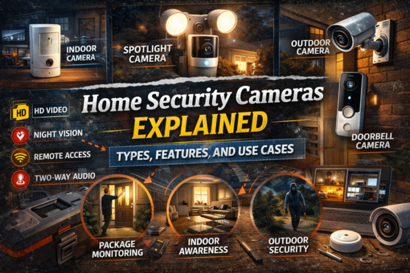 Home Security Cameras Explained Types, Features, and Use Cases