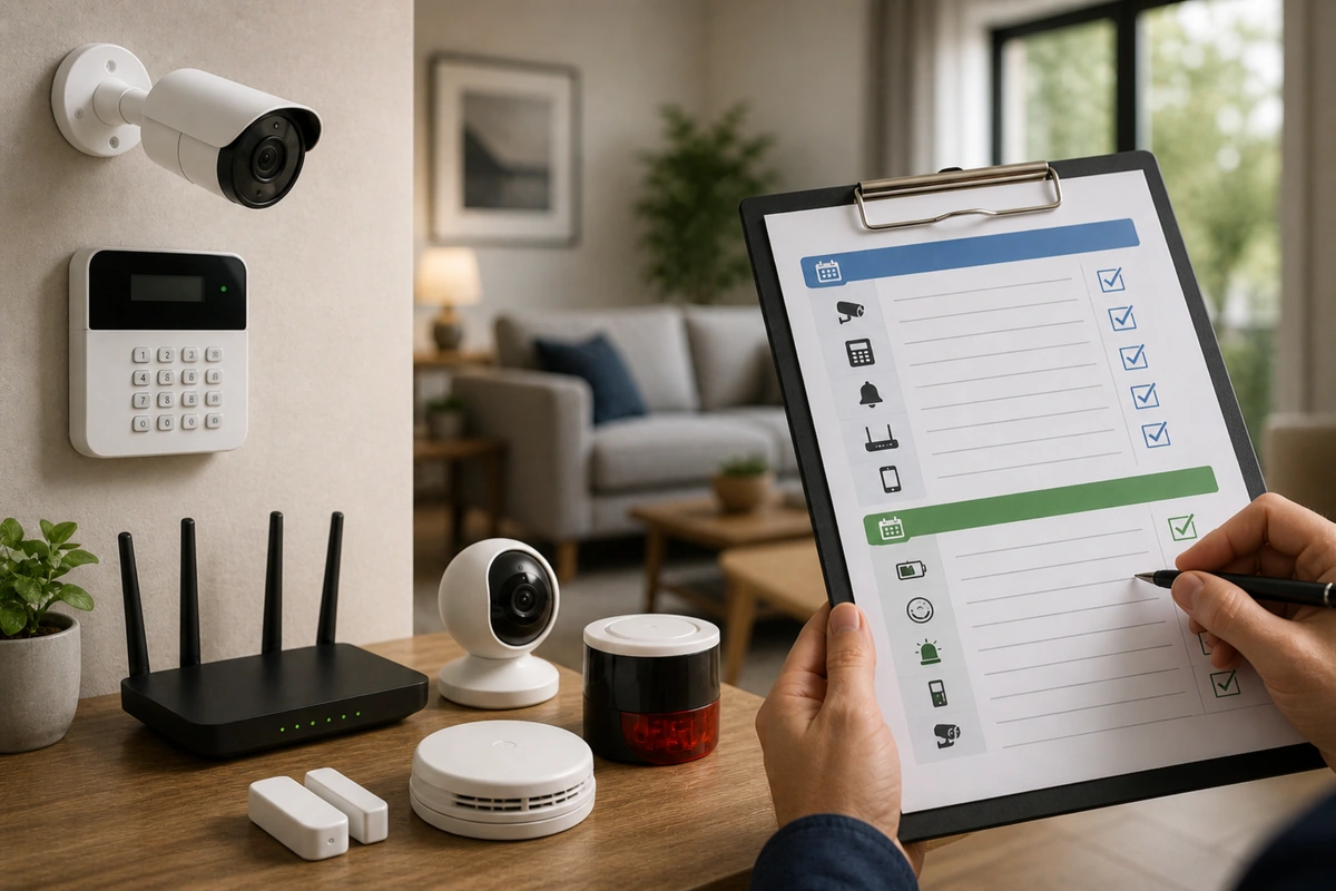 Home Security Maintenance Checklist (Monthly & Yearly)